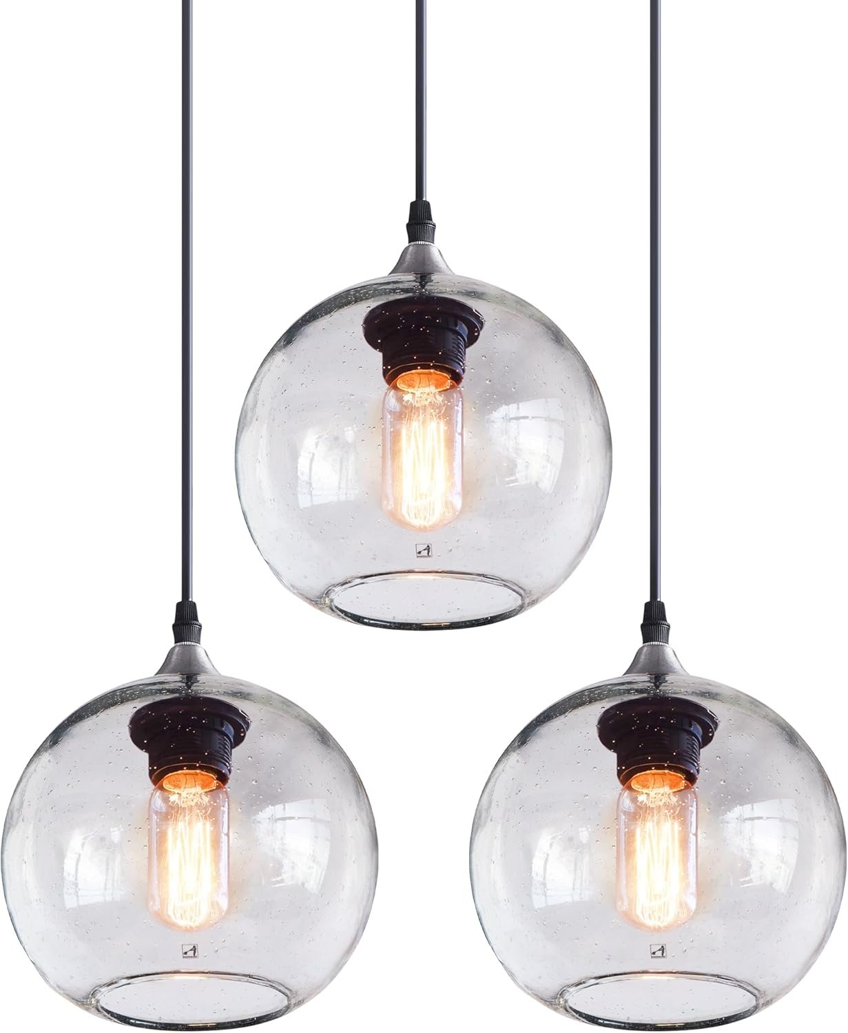 Globe Glass Pendant Light (Set of 3)